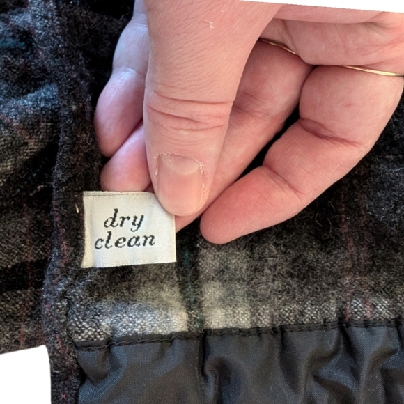 Pendleton Shacket Shirt Virgin Wool Plaid Forest 90s Indie Grunge Retro Women L - Picture 10 of 14